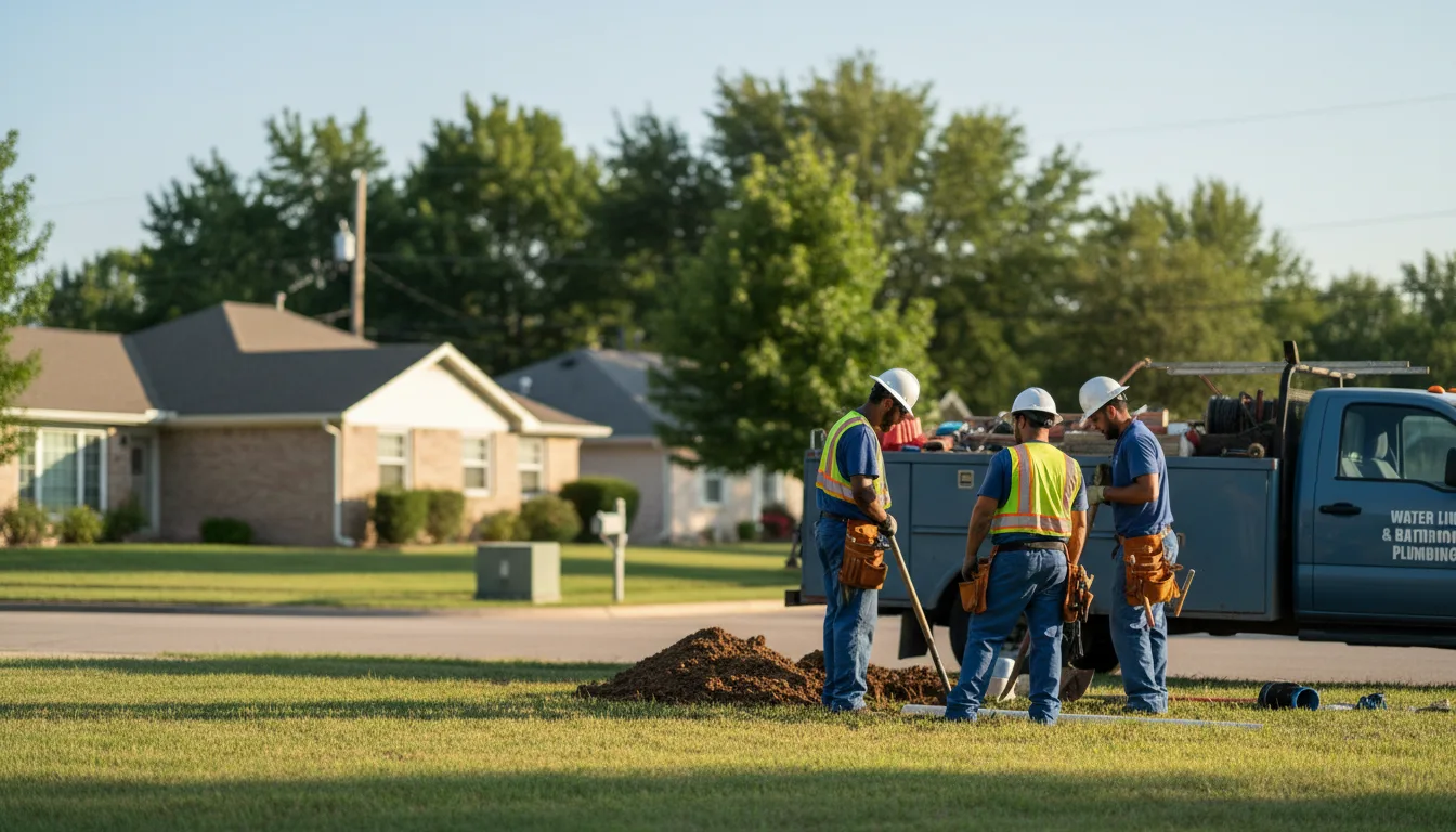 Residential water line and bathroom plumbing service in Belgium, WI